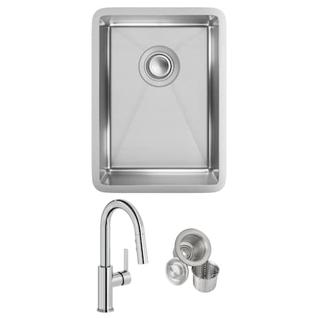 Elkay Undermount Sink, Undermount Mount, Polished Satin Finish ECTRU12179TFCC